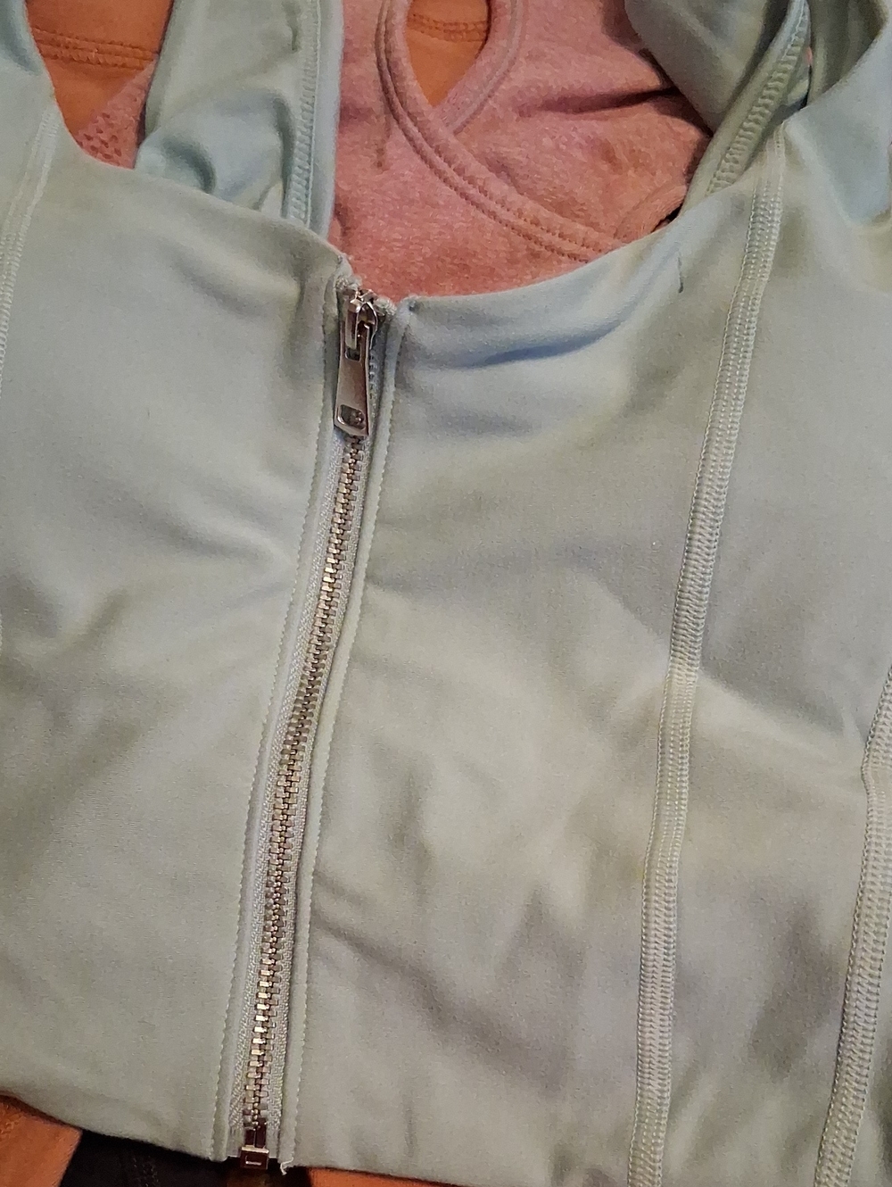 Women’s Light Blue Zip-Up Hoodie Jacket